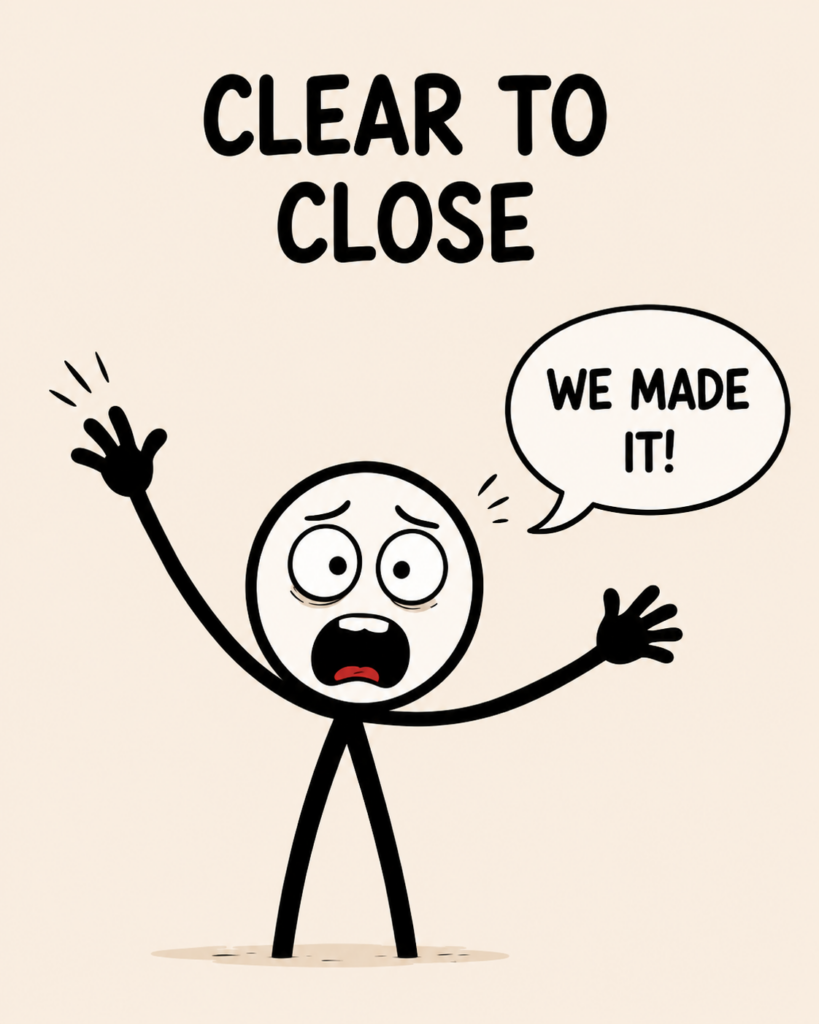 Clear to close we made it