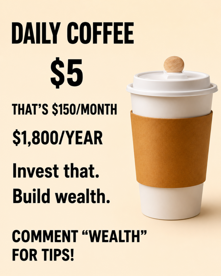 Daily coffee, five dollars that’s $150 a month